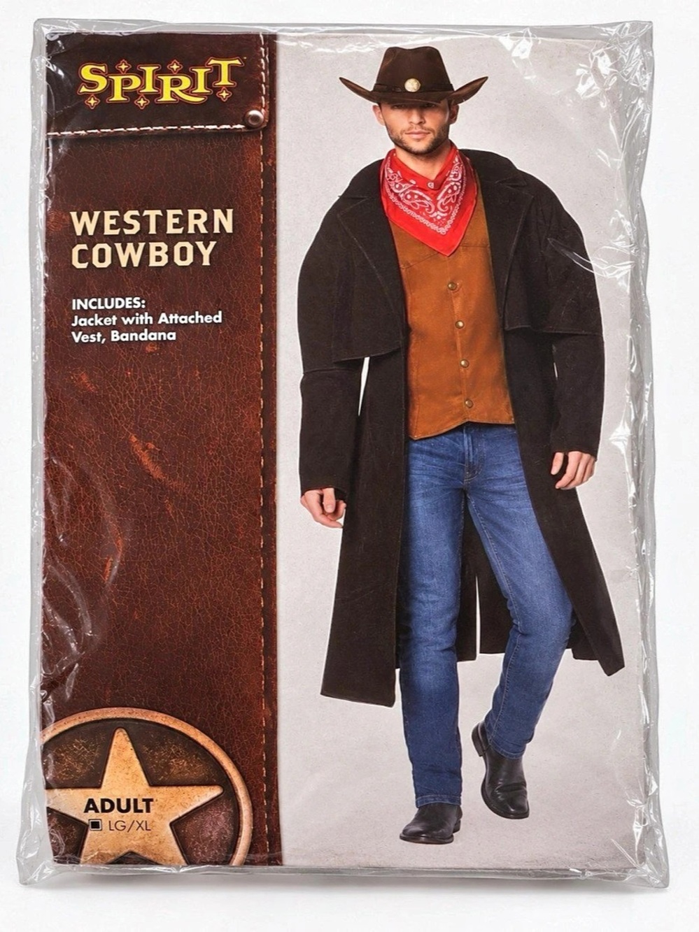 Spirit Western Cowboy Costume Adult L/XL NWT